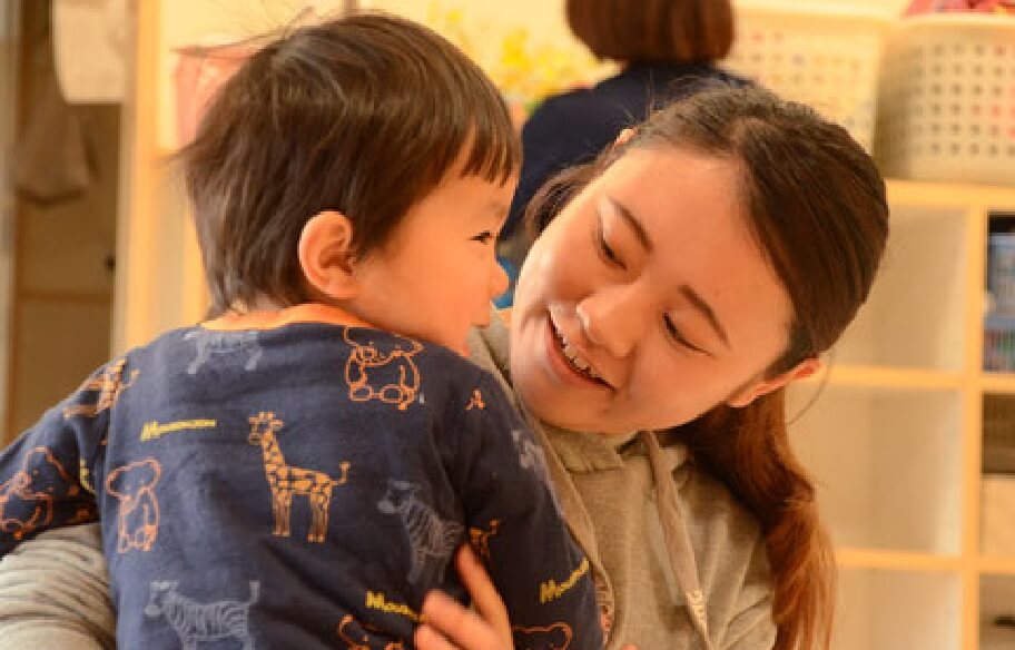 写真：保育受け入れを行う様子