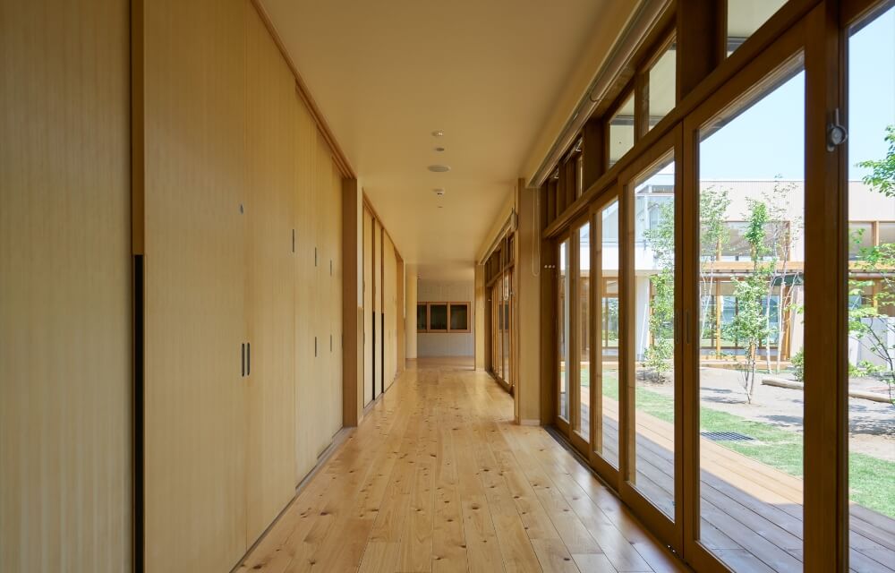 写真：園内の廊下